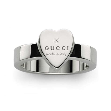 heart ring gucci trademark|gucci trademark ring in gold.